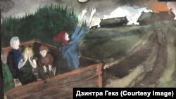 Депортация. Конкурс детского рисунка. Латвия