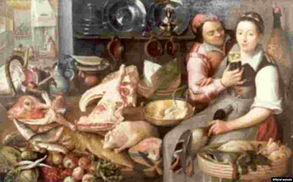 Floris van Schooten, Kitchenscene, 17th century